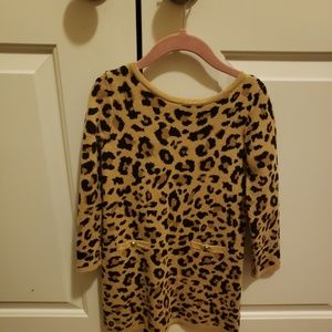 Janie and Jack cheetah print sweater dress